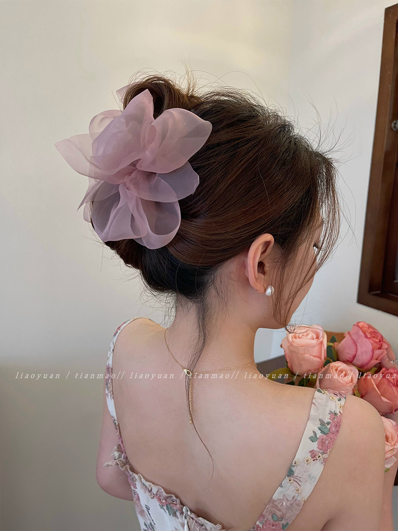Korea Sweet Mesh Tulle Big Bow - Women'S Fashion Korea ulasan dan harga