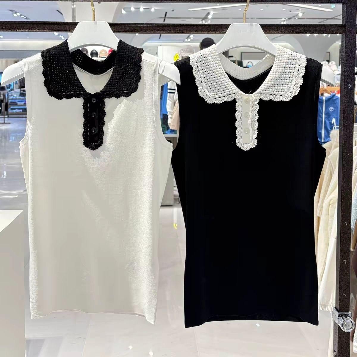 Women Lapel Knit Golf Vest 202 - Women'S Fashion Vest Tops ulasan dan harga