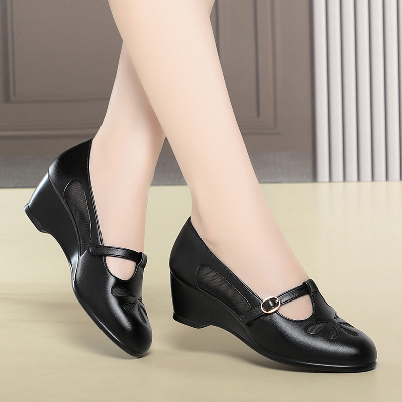 Middle Aged Women Summer Mesh  - Women'S Fashion Shoes ulasan dan harga