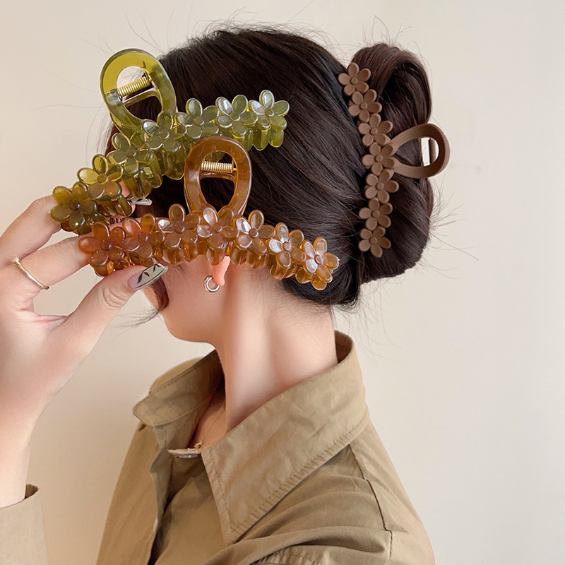 Flower Women Hair Claws Clip L - Women'S Fashion Korea ulasan dan harga