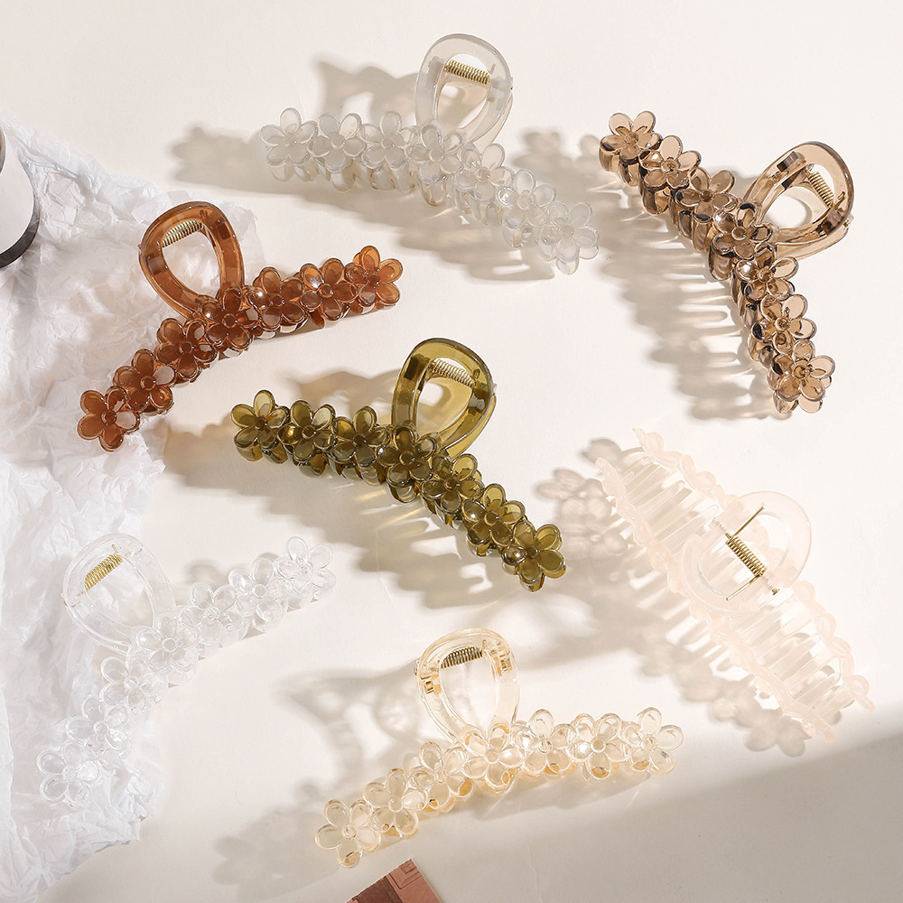 Flower Women Hair Claws Clip L - Women'S Fashion Korea ulasan dan harga