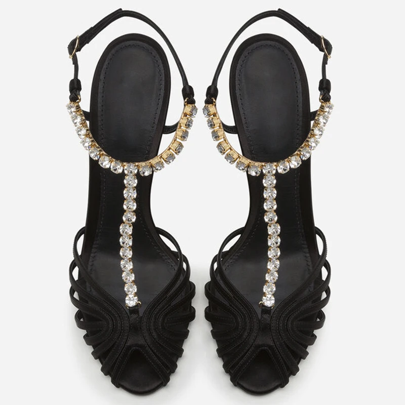 Rhinestone Chain T-Strap Hollo - Women'S Fashion Jewellery ulasan dan harga